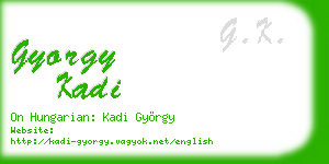 gyorgy kadi business card
