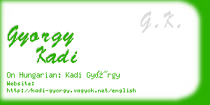 gyorgy kadi business card